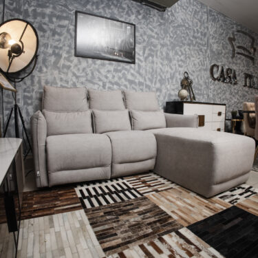 Torino [Space-Saving L-Shaped Fabric Sofa | Narrow Arms & Comfortable Backrest]