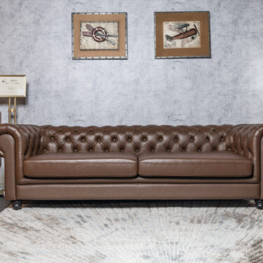 Lucana [Elegant Chesterfield Top Grain Leather Sofa | Classic Statement Piece]