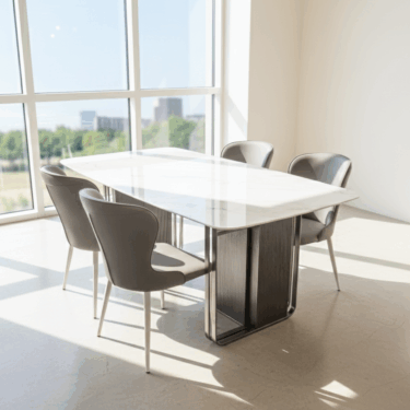 Kala White | Natural Marble Dining Table